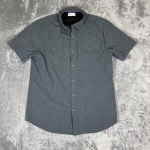 LB TECH Vented Fishing Shirt Men's Large Gray Sports Outdoors Stretch
